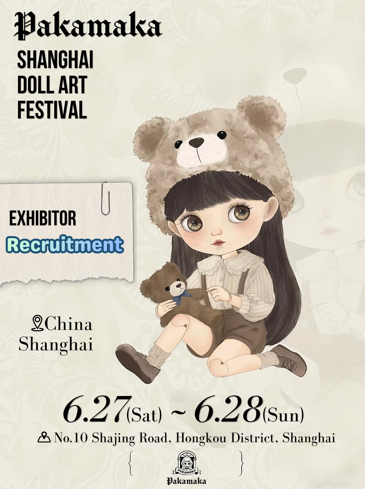 Shanghai Doll Art Festival Exhibition - June 27 (Sat) – June 28 (Sun), 2026